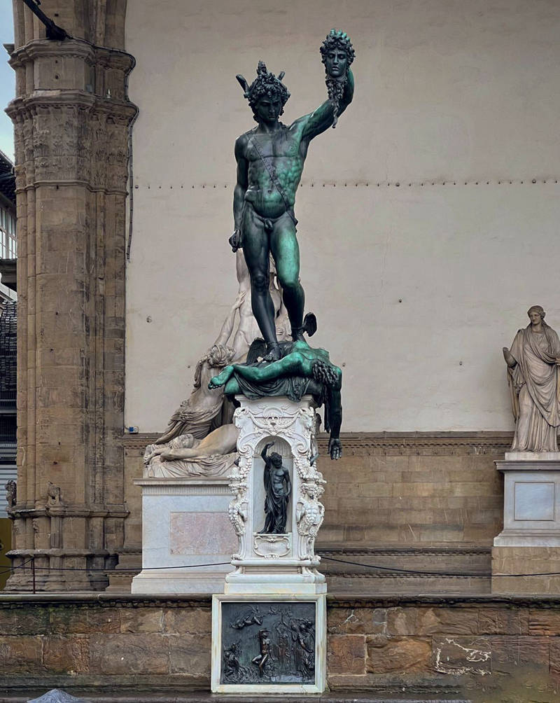 bronze Perseus slaying Medusa sculpture