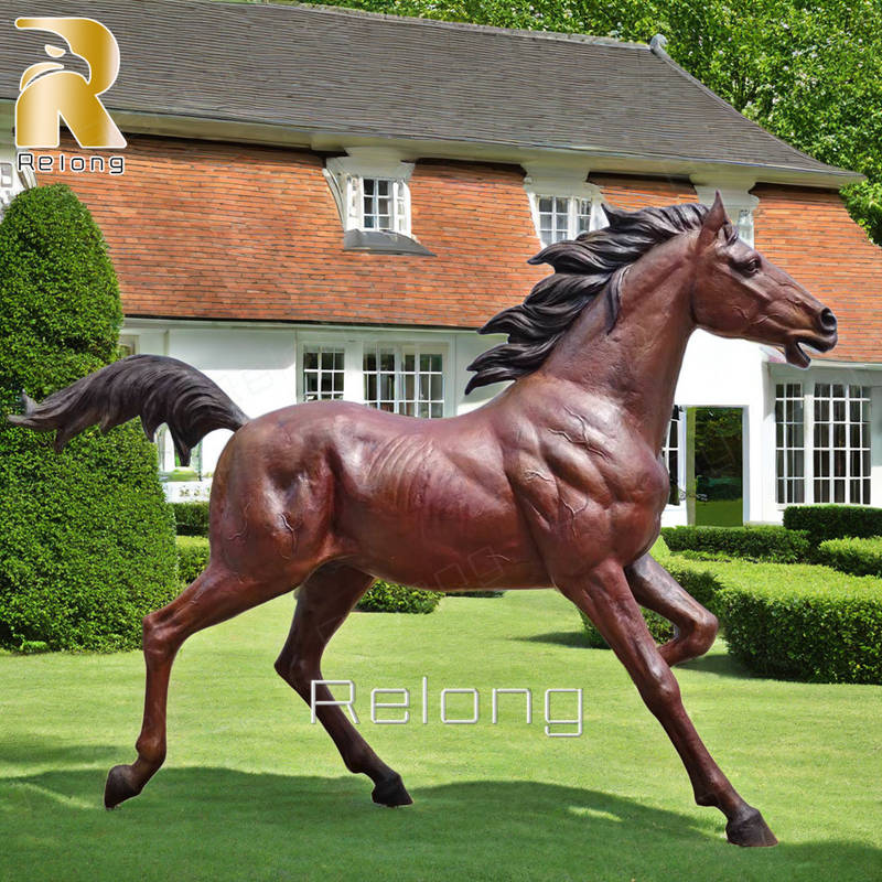 bronze horse statue for garden decor