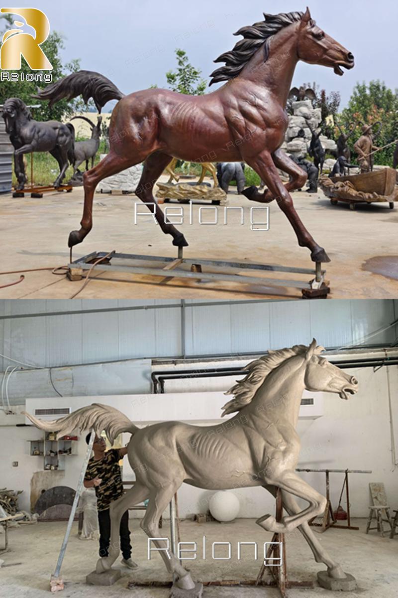 finished bronze horse statue by Relong