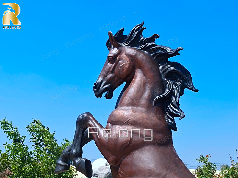 intricate bronze horse statue