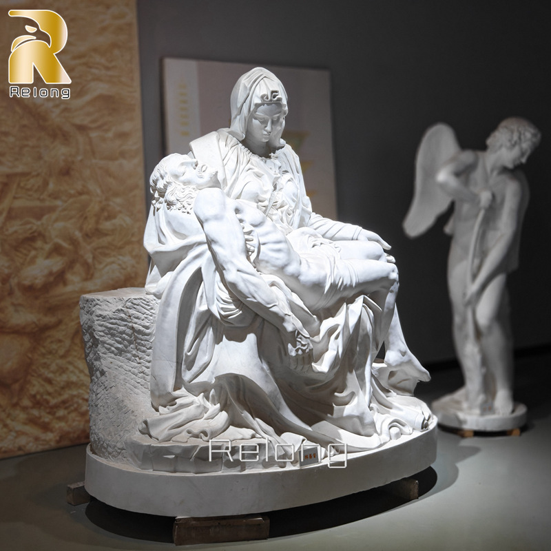 Large Michelangelo Marble Pieta Sculpture for Sale RMRJS-007