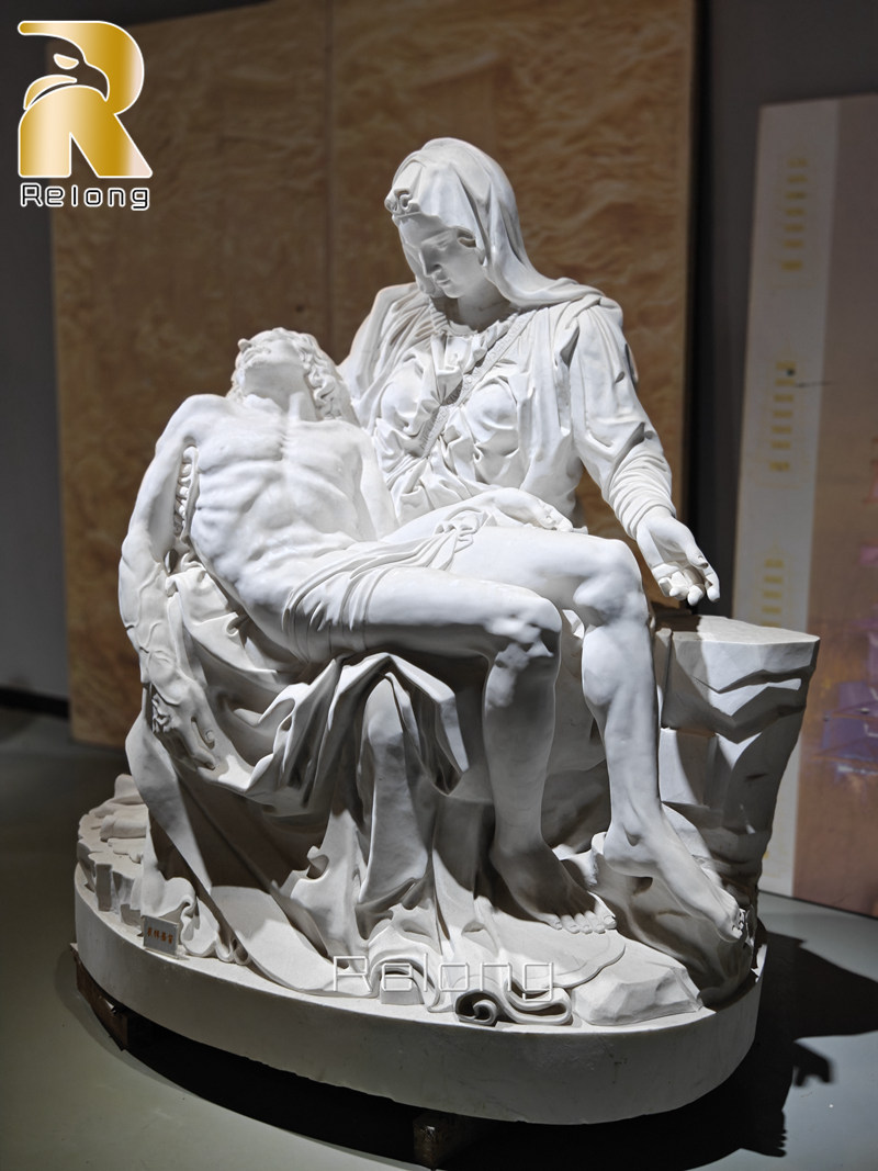 life size marble pieta sculpture
