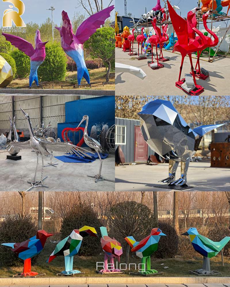 more metal bird sculpture designs