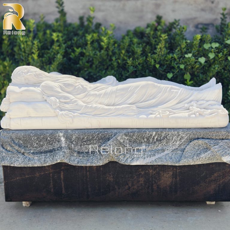 natural white marble Veiled Jesus Sculpture