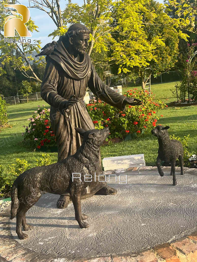 bronze St Francis statue feedback from our customer