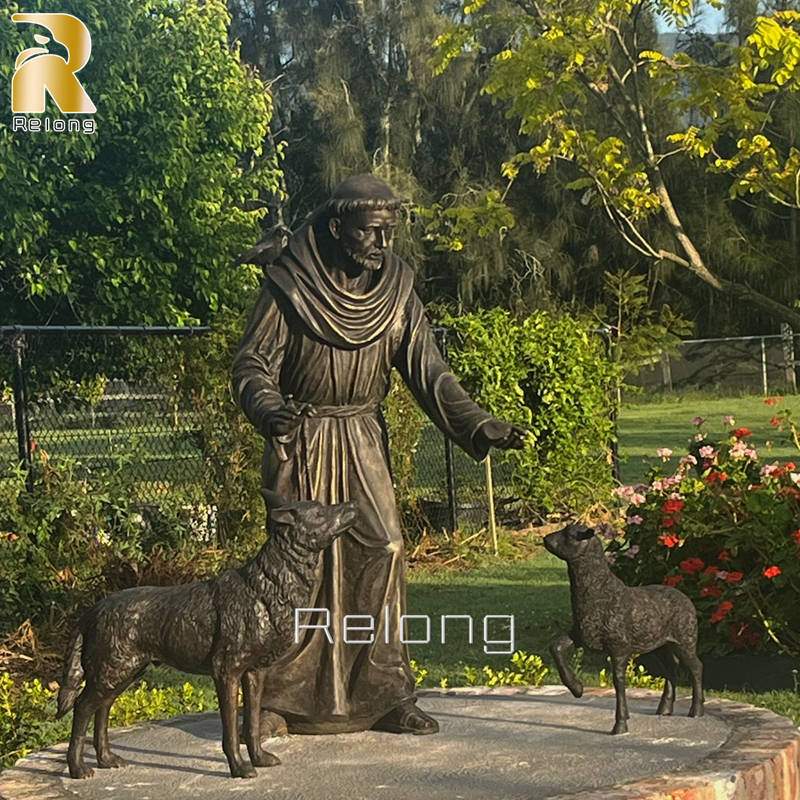 Life Size Bronze St Francis Statue for Sale RBORS-010