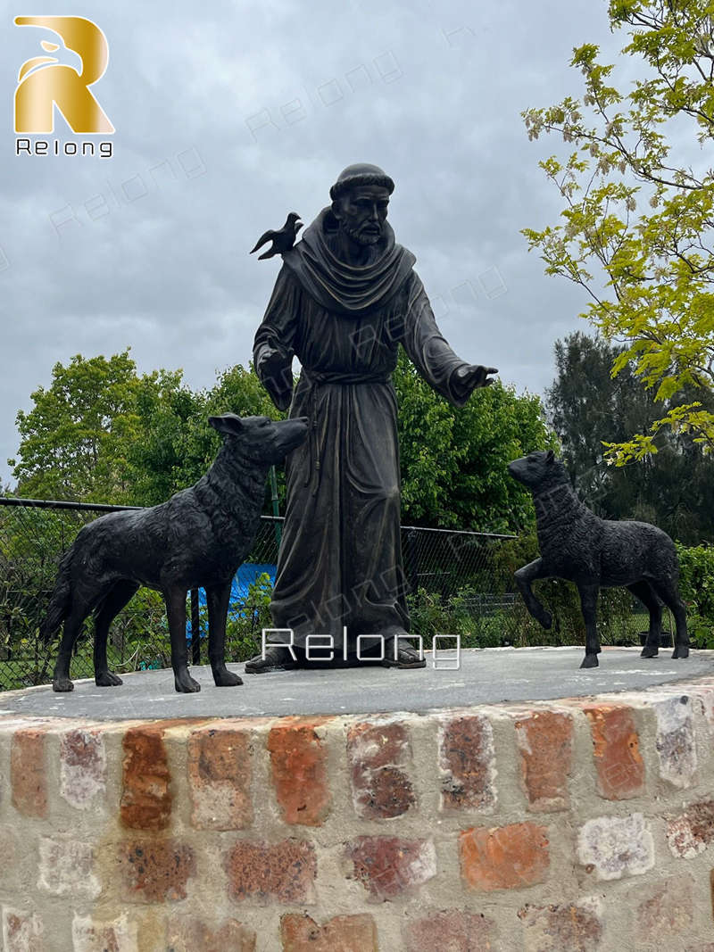 customized bronze St Francis statue