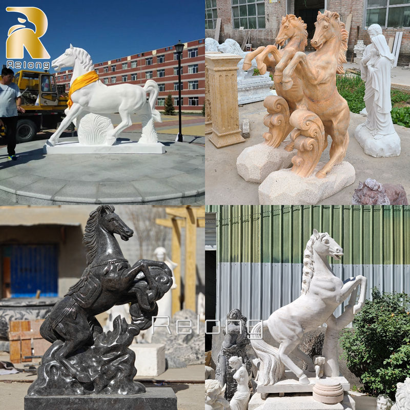 marble horse sculpture customization options