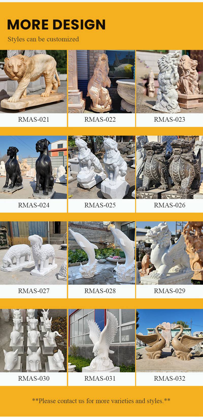 more marble animal sculptures