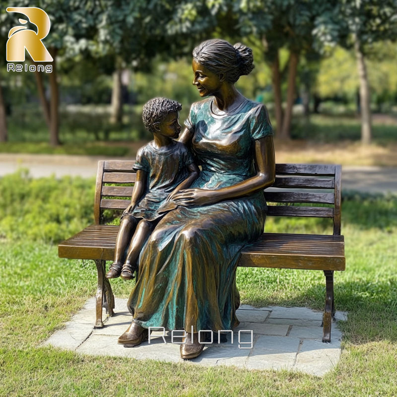 Custom Bronze Mother and Child Statues RBFCS-009