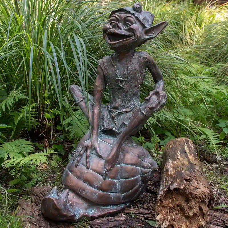 bronze pixie sculpture