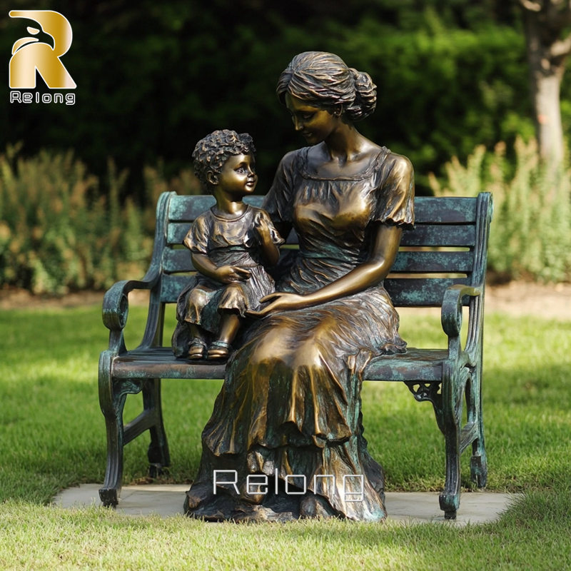 custom bronze mother and child statues