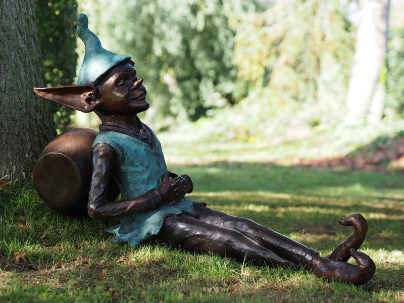 decorative bronze pixie sculpture