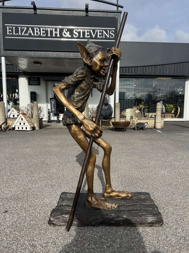 life size bronze pixie sculpture