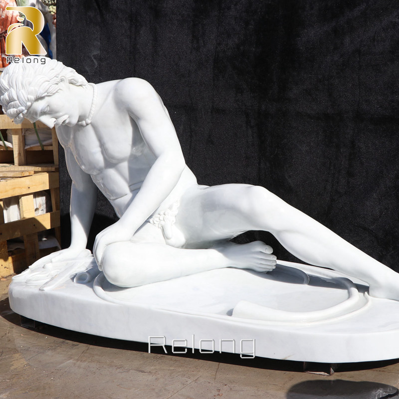 life size marble the dying gaul statue