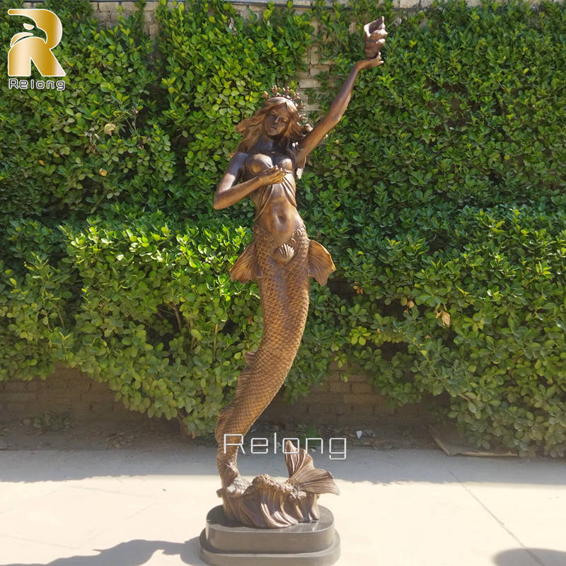 exquisite life size mermaid statue for garden decor