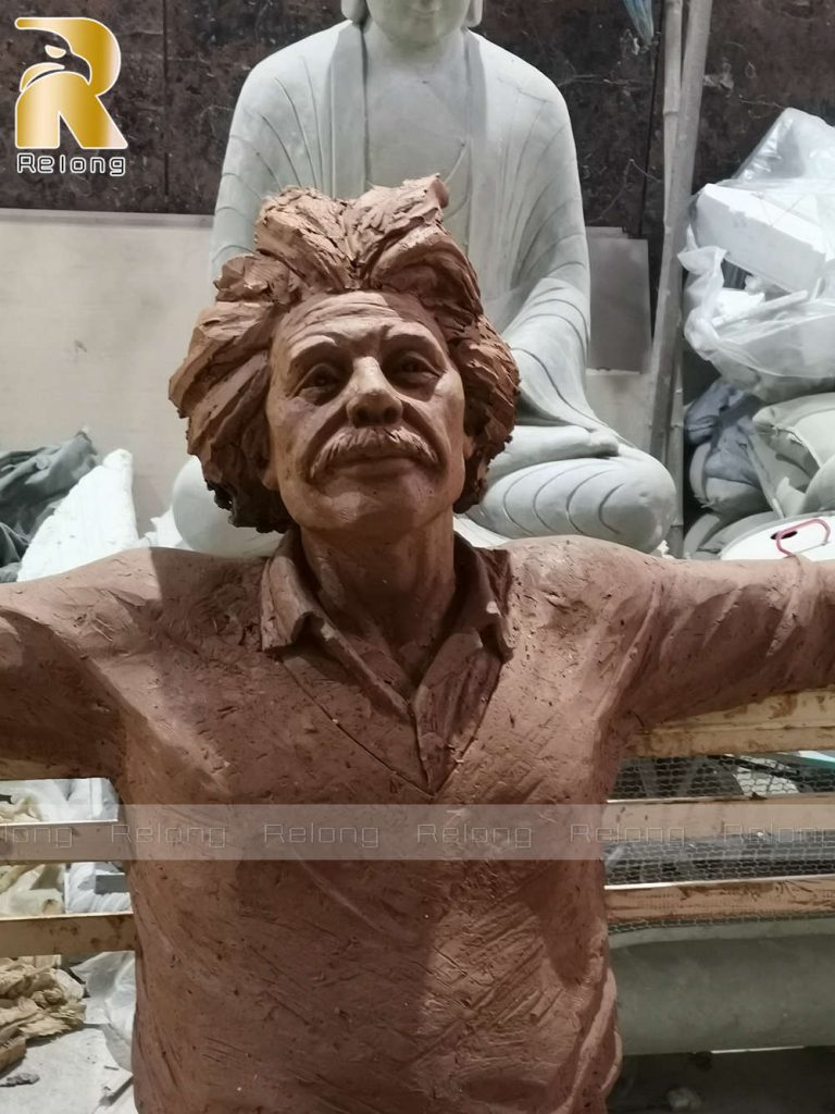 Albert Einstein clay model