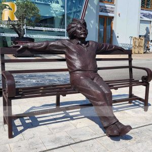life size bronze Einstein sculpture in the street