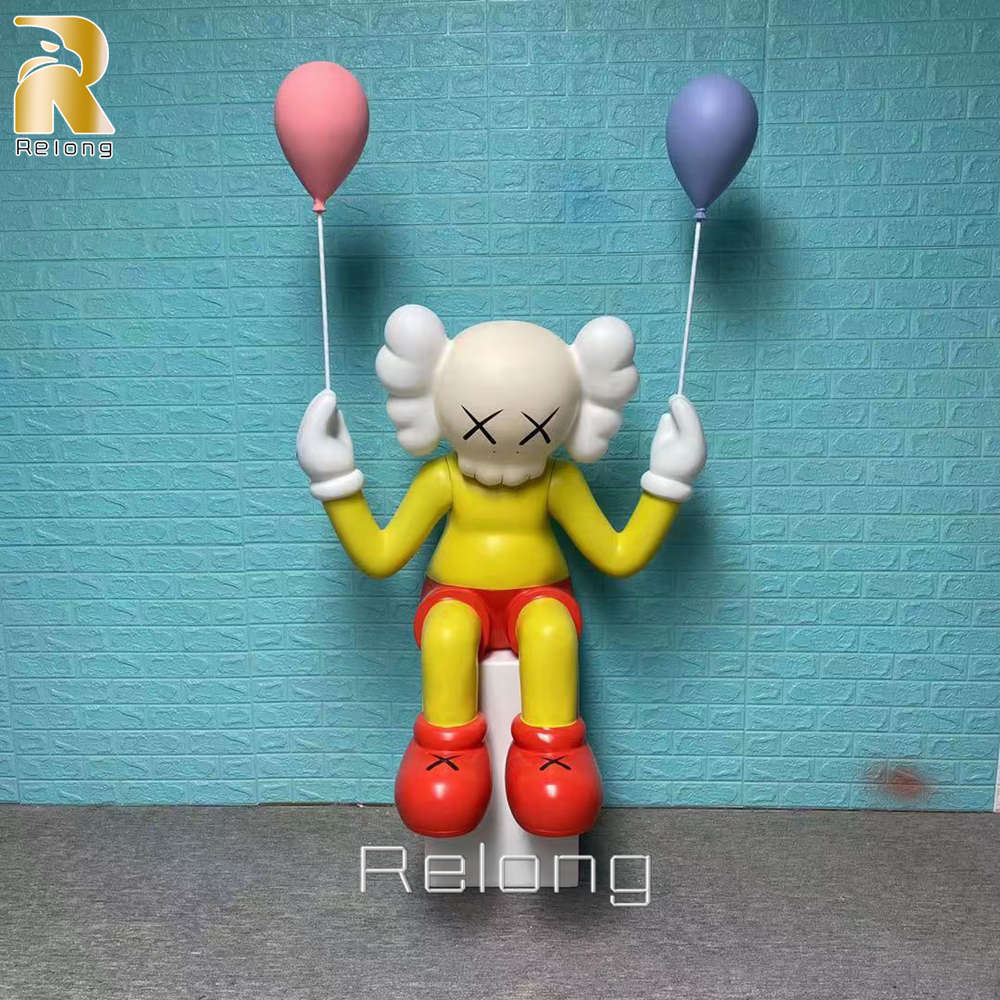 colorful kaws sculpture