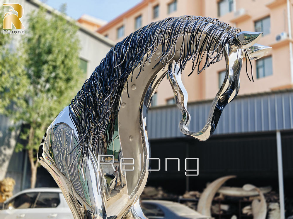 delicate horse head sculpture