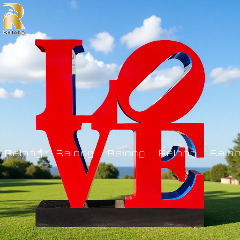 Stainless Steel Robert Indiana Love Sculpture for Sale RLPMS-008