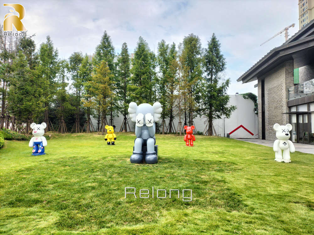 outdoor large decorative kaws sculpture