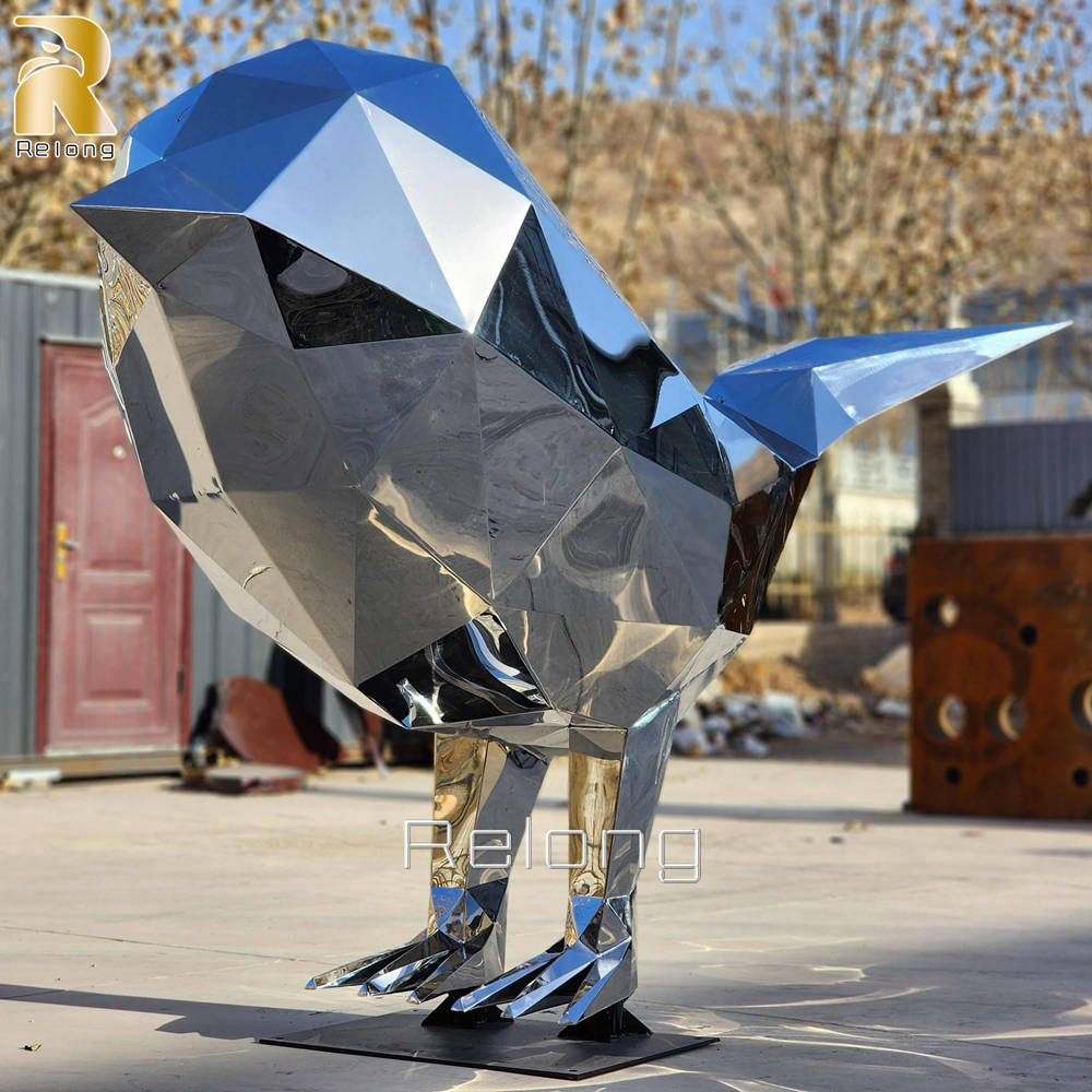 outdoor metal bird sculpture