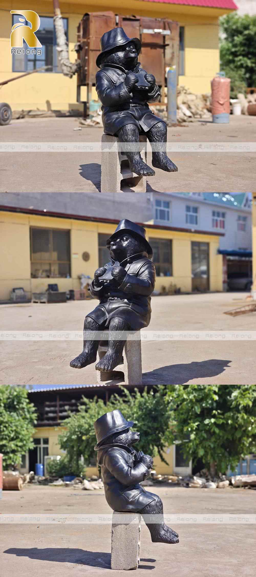 Paddington bear statue detail