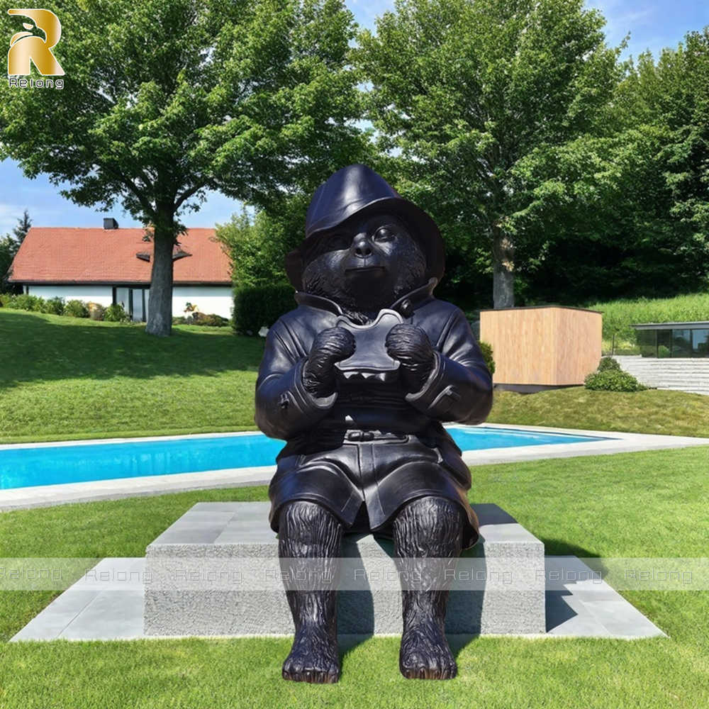 Custom Bronze Paddington Bear Statue for Sale RBBR-007