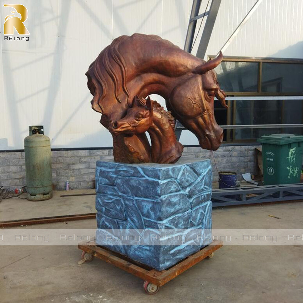 customized bronze horse head statue