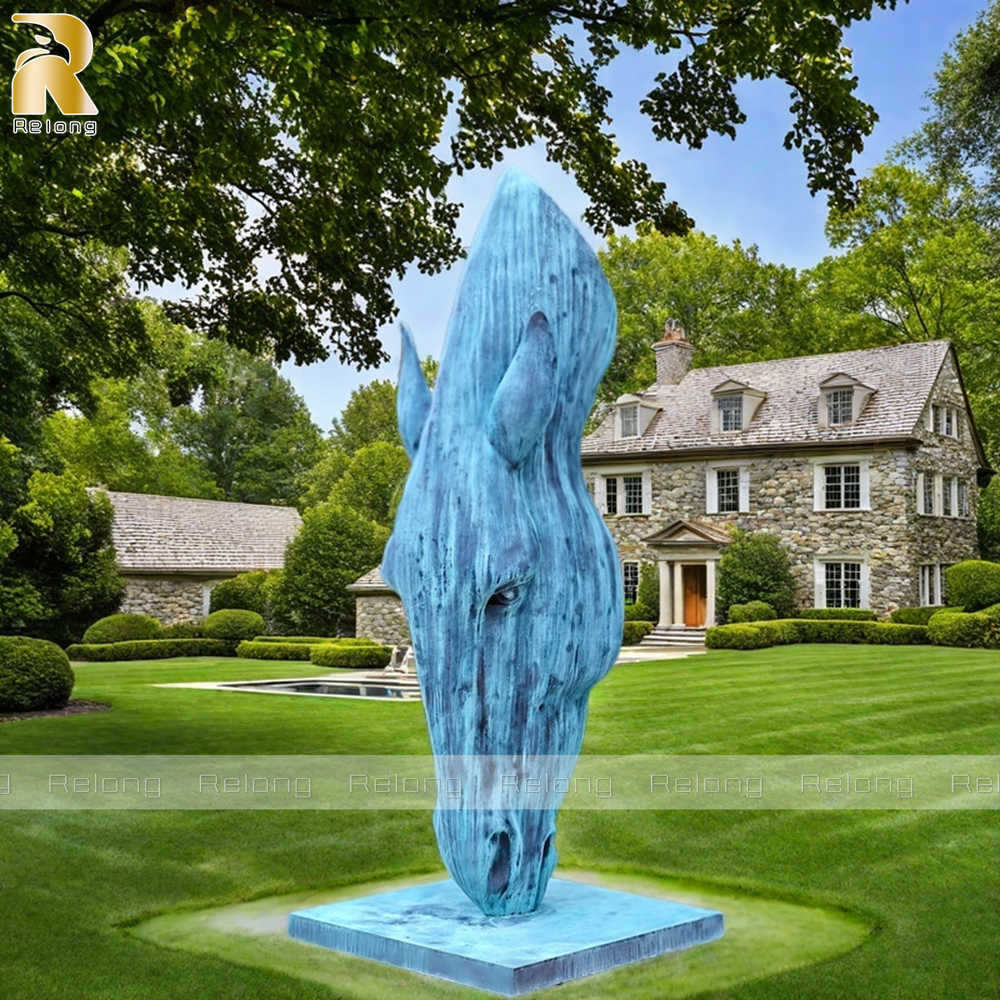 decorative large horse head sculpture