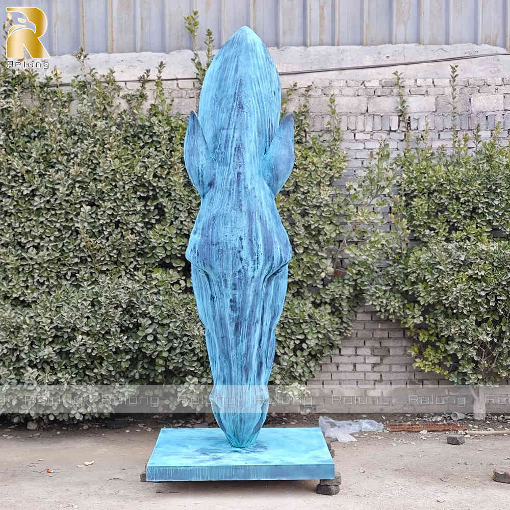 outdoor decorative horse head statue