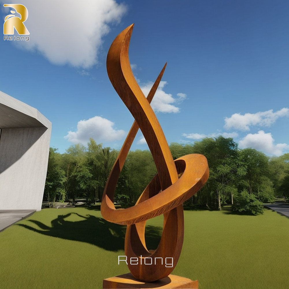 Outdoor Corten Steel Sculpture for Sale RCSS-004