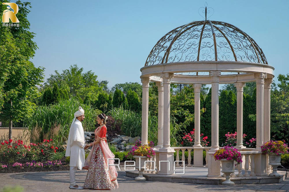 beautiful marble wedding gazebo