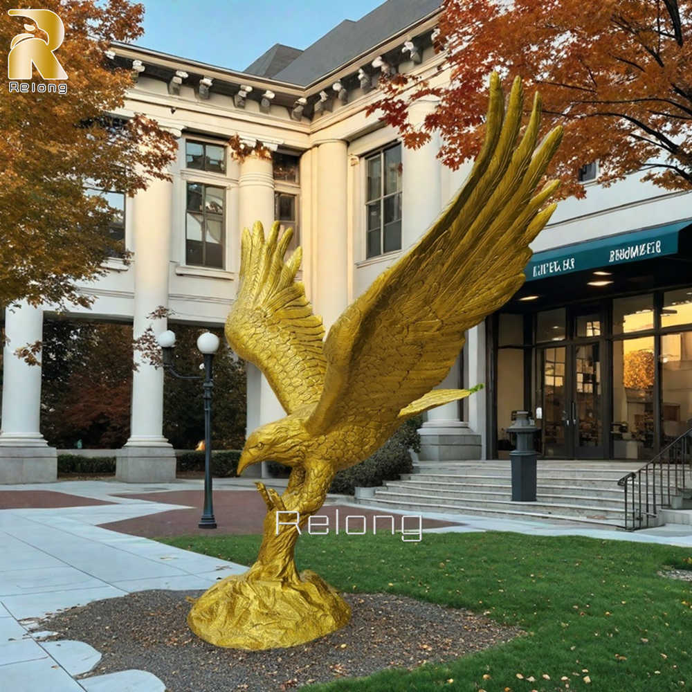 bronze eagle sculpture