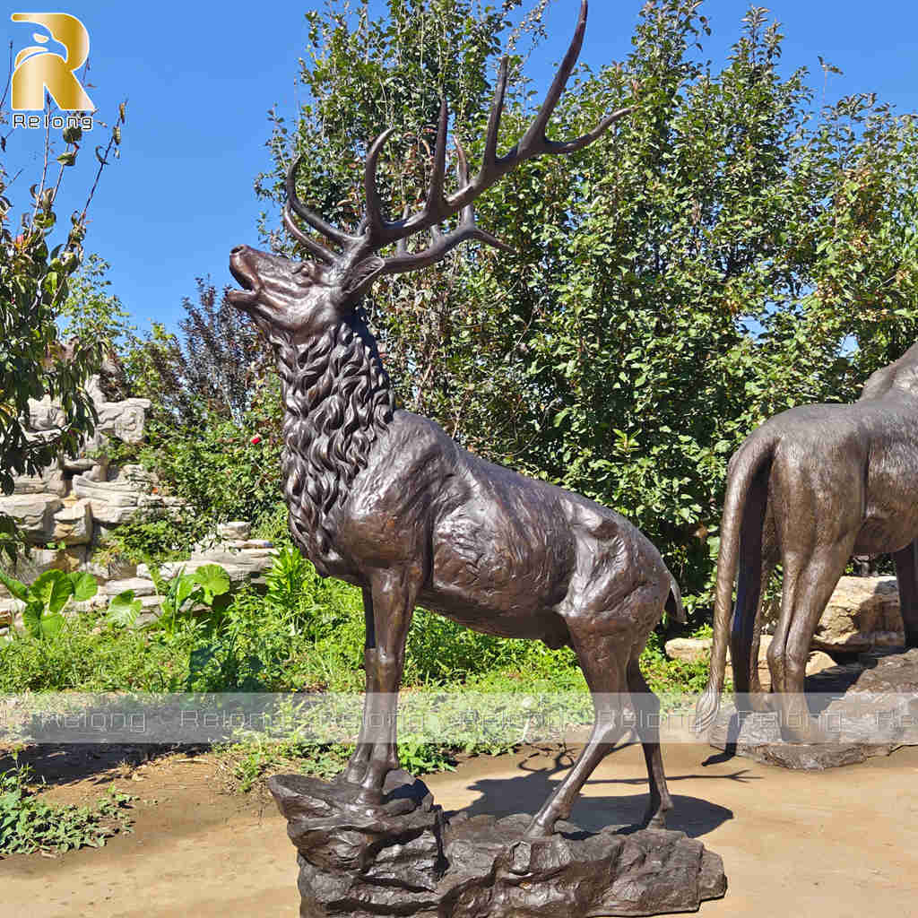 Life Size Bronze Red Deer Sculpture for Sale RBDS-008