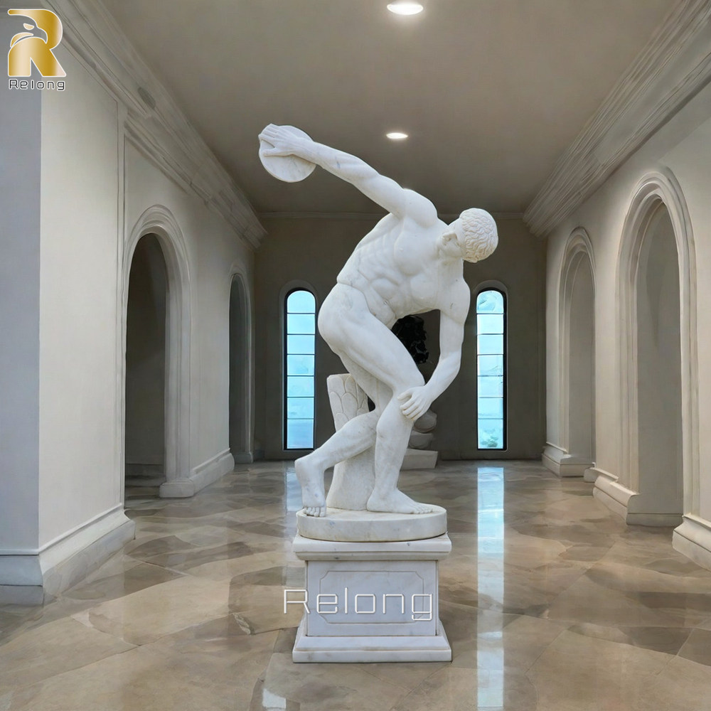 classic greek discobolus statue