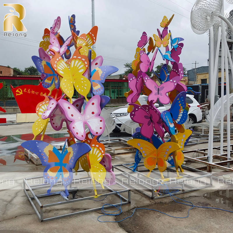 colorful butterfly sculpture