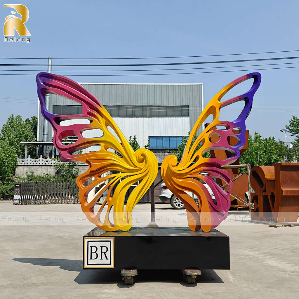 decorative modern metal butterfly sculpture