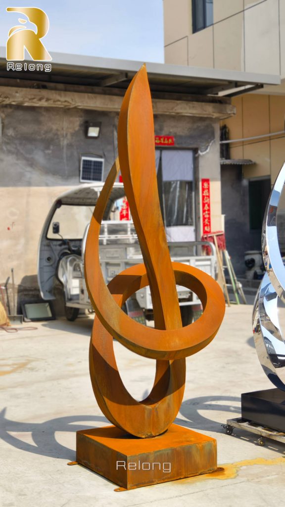 factory sale weathering steel sculpture