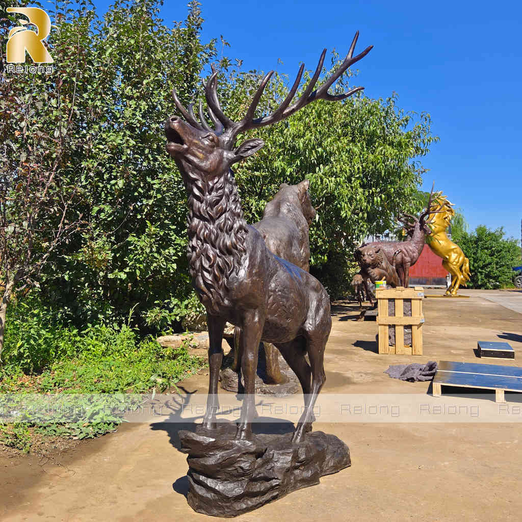 life size red deer sculpture