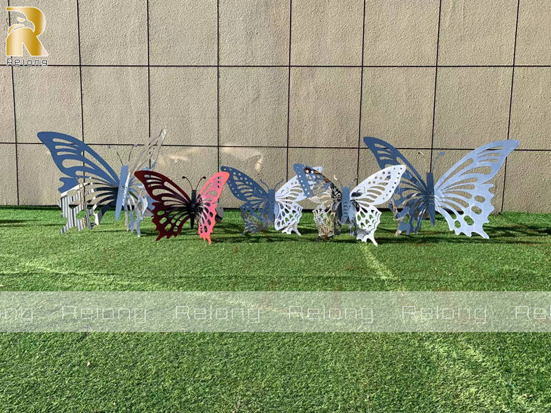 butterfly group sculpture for garden