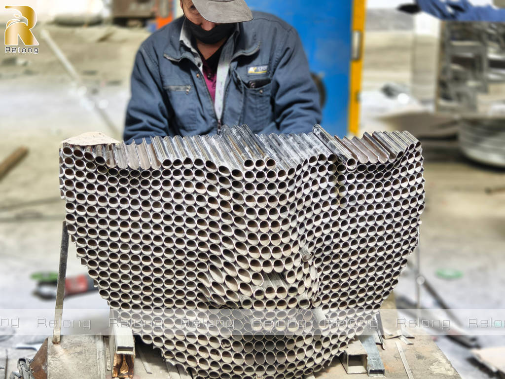 metal pipe sculpture production process