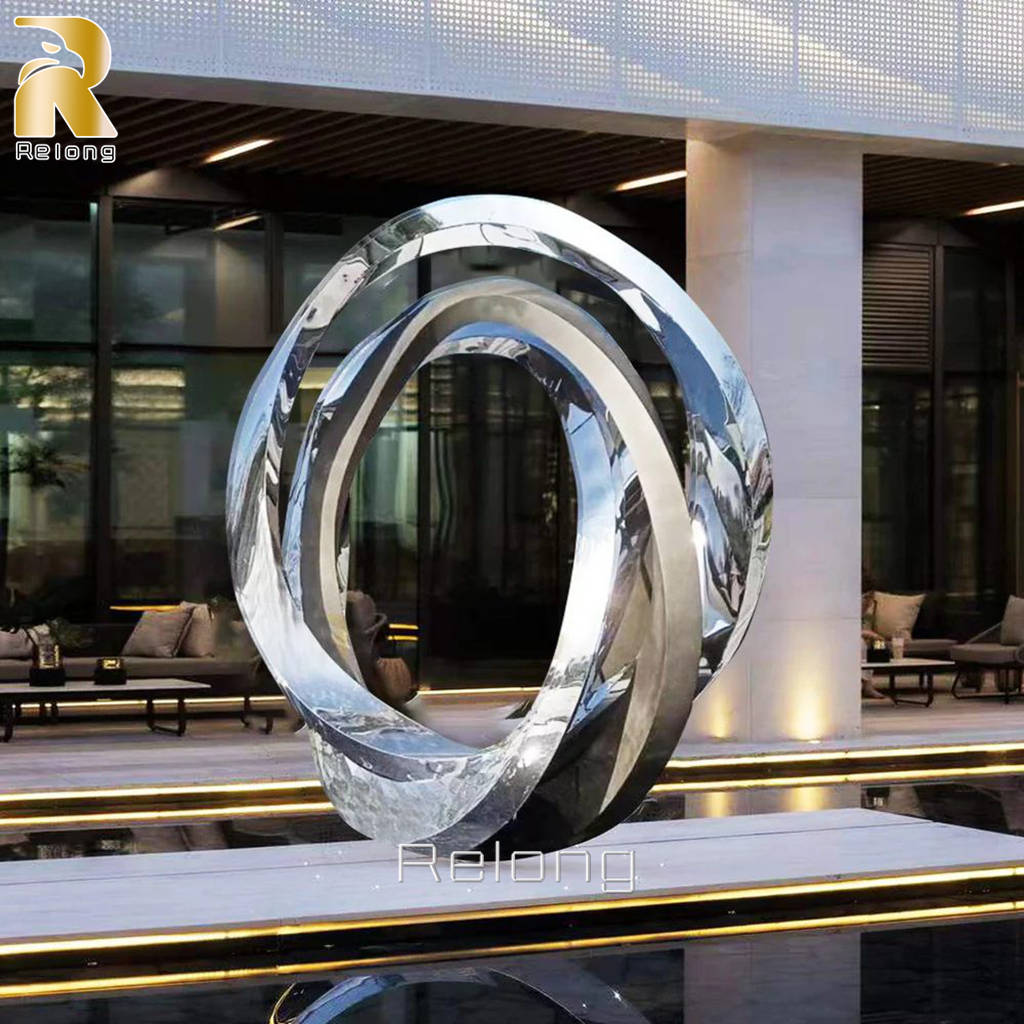 Large Metal Ring Sculpture for Sale RMAS-017