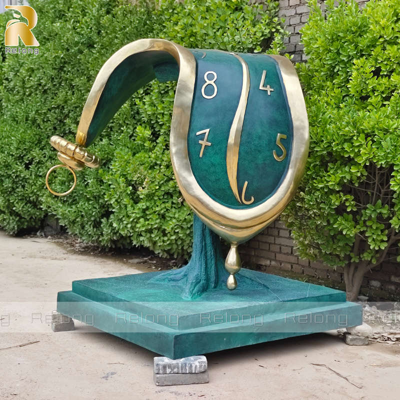 bronze clock sculpture