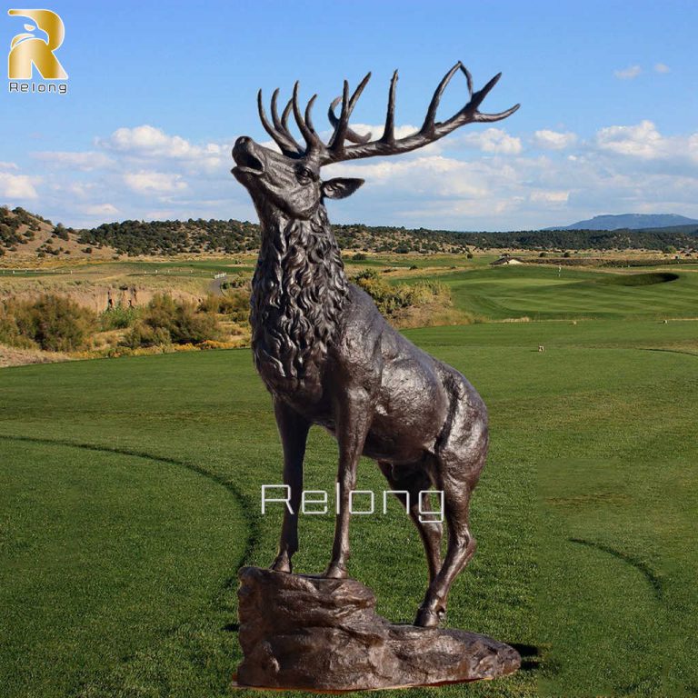 life size bronze stag garden sculpture