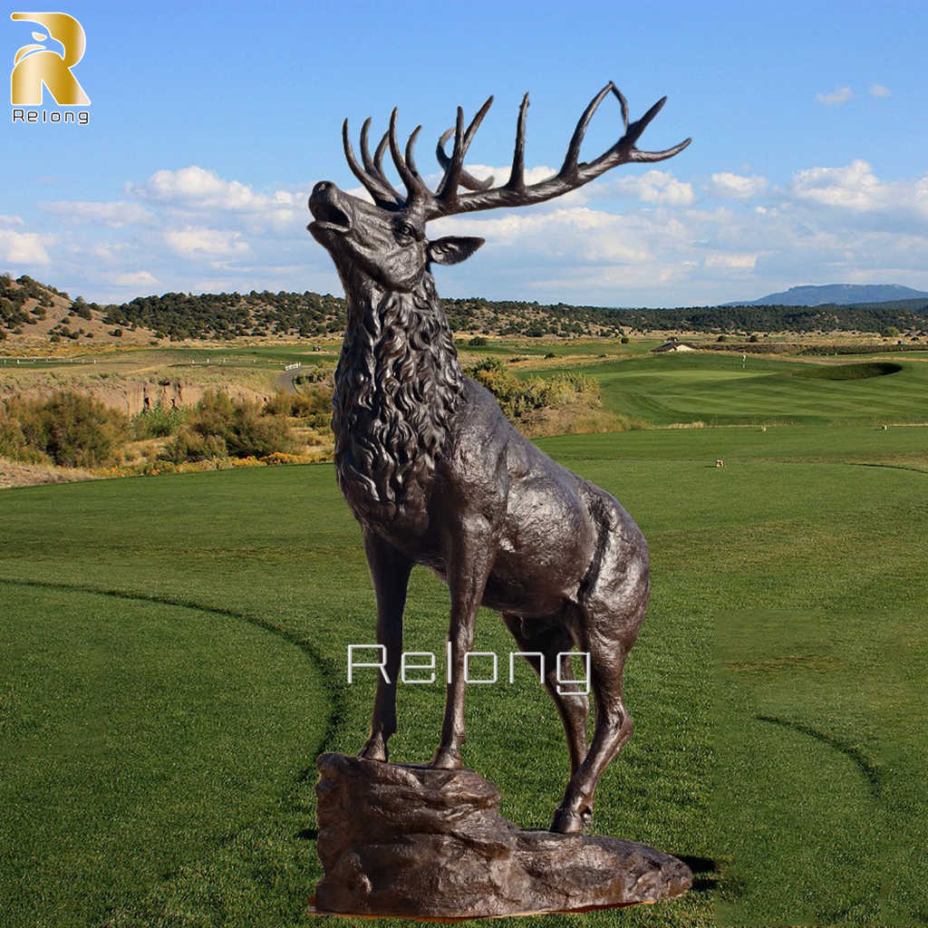 Life Size Bronze Stag Garden Sculpture RBDS-009