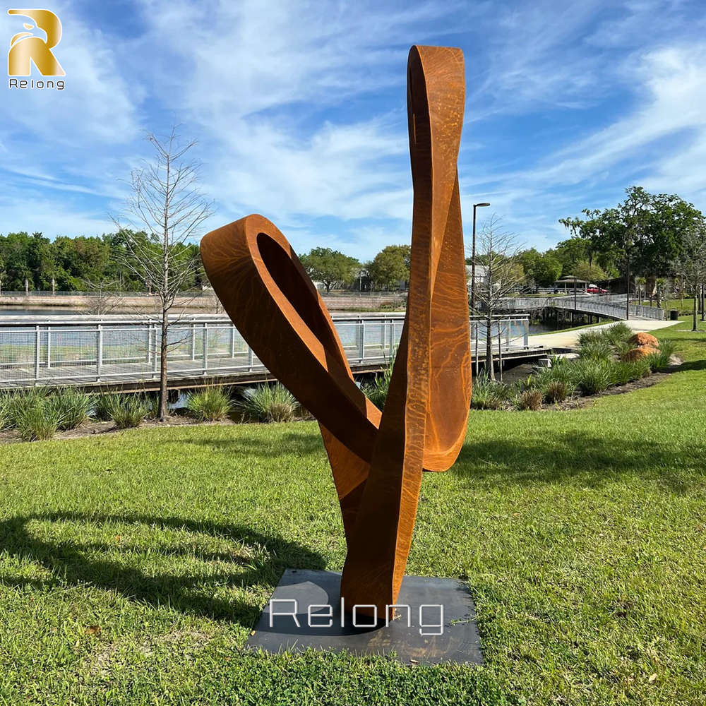 corten art sculpture for outdoor decor