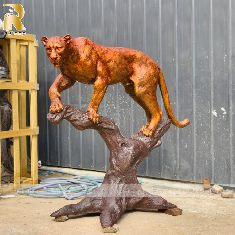 cougar statue for garden decor