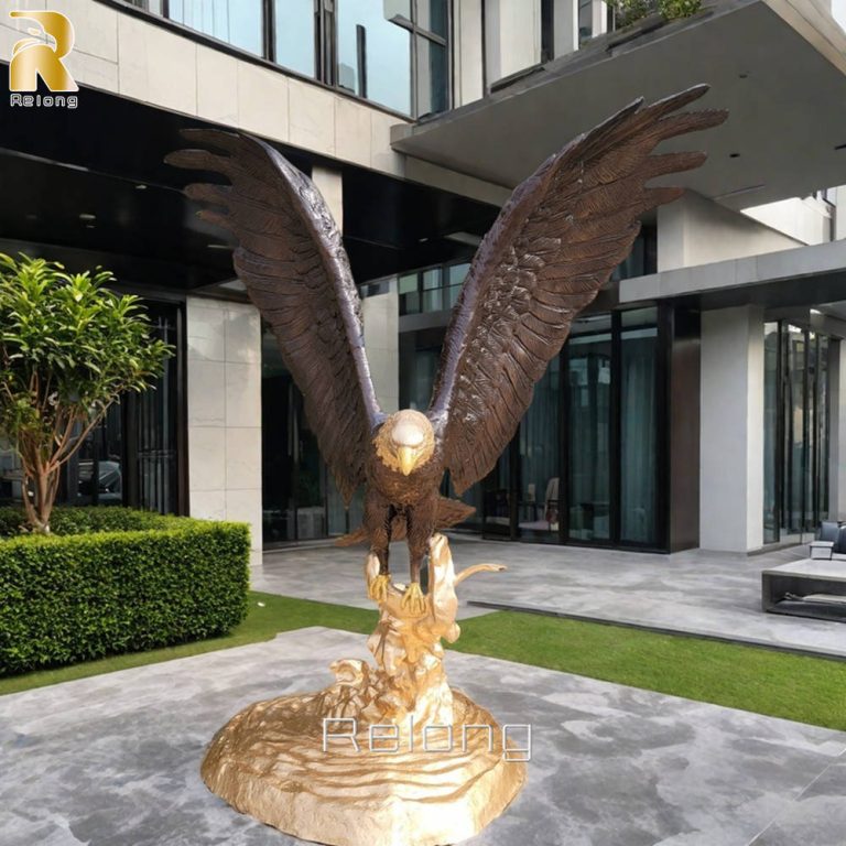 decorative bronze eagle statue